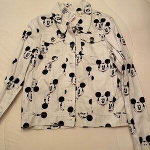 Forever 21 white Jean jacket with Mickey heads. New with tags